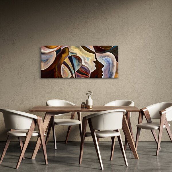 Kép - Absztrakció fejek (120x50 cm)