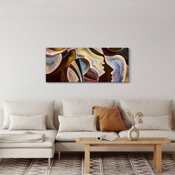 Kép - Absztrakció fejek (120x50 cm)