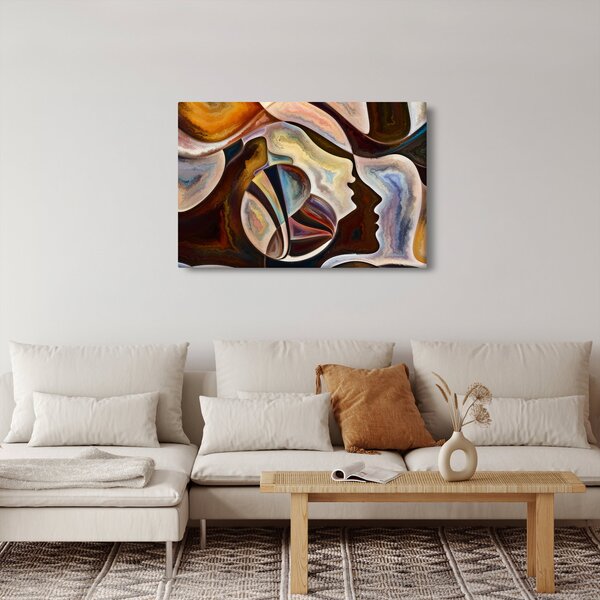 Kép - Absztrakció fejek (90x60 cm)