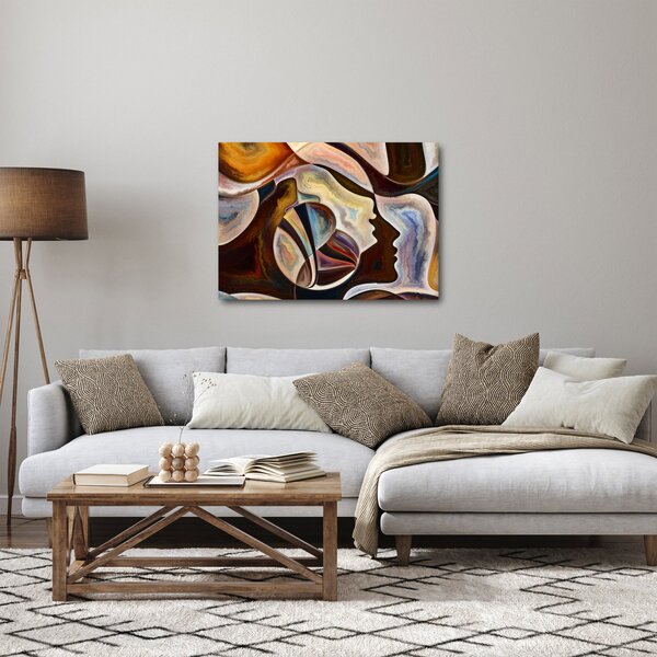 Kép - Absztrakció fejek (70x50 cm)