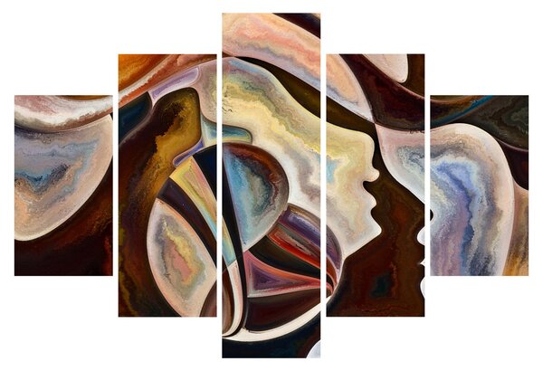 Kép - Absztrakció fejek (150x105 cm)