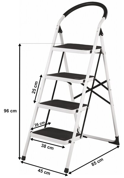 4Home összecsukható acél lépcsőfokok, 4 fok, 4 lépcsőfok