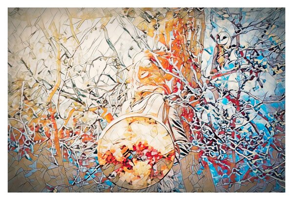 Kép - Mozaik absztrakció (90x60 cm)