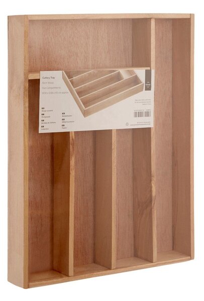 Natúr színű fa evőeszköztartó fiókba 30 x 38 cm – Premier Housewares