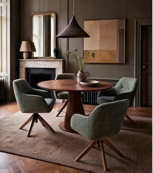 Zöld kárpitozott étkezőfotel szett 2 db-os Avola – Unique Furniture