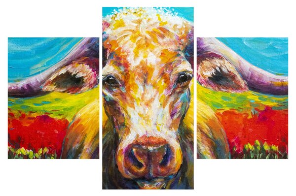 Kép - Festett tehén (90x60 cm)