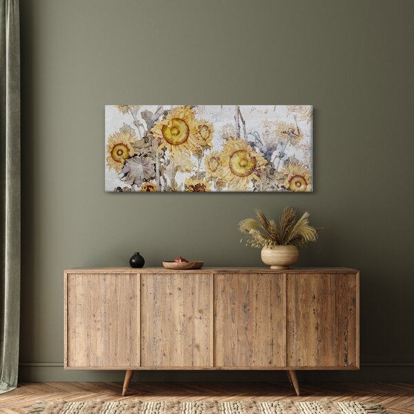 Kép - Napraforgó a falban (120x50 cm)