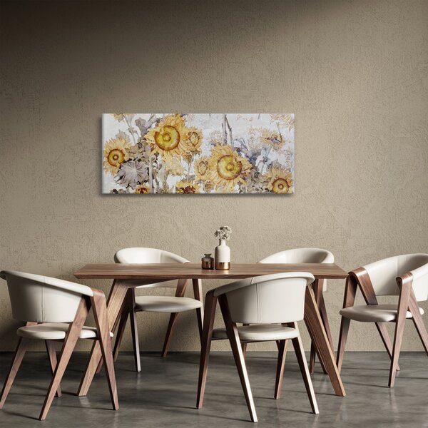 Kép - Napraforgó a falban (120x50 cm)