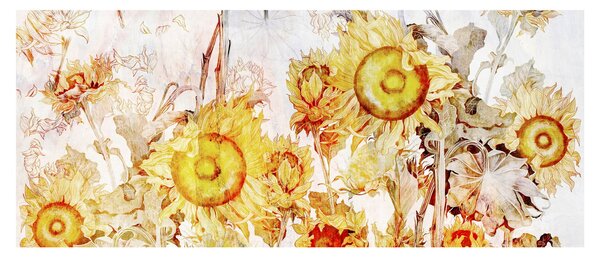 Kép - Napraforgó, festmény (120x50 cm)