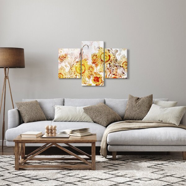 Kép - Napraforgó, festmény (90x60 cm)