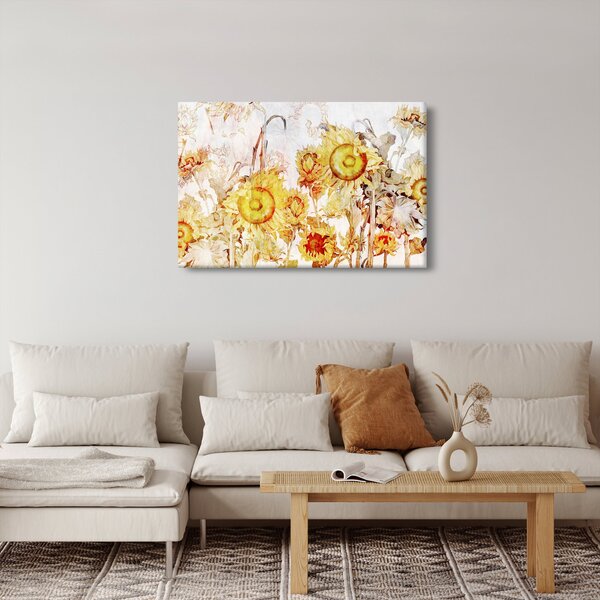 Kép - Napraforgó, festmény (90x60 cm)