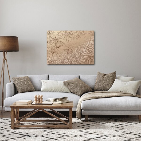 Kép - Rajzolt virágok (70x50 cm)