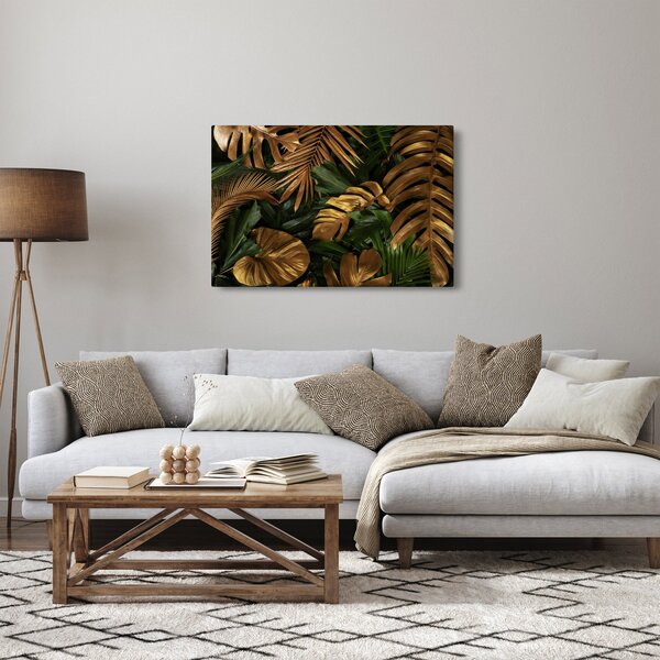 Kép - Arany levelek (90x60 cm)