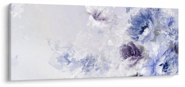 Kép - Virágok, textúrált festmény (120x50 cm)