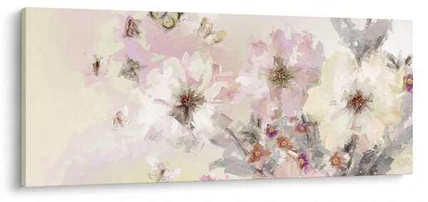 Kép - Virágok, festmény (120x50 cm)