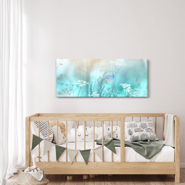 Kép - Pillangó kékben (120x50 cm)