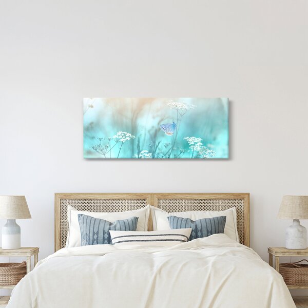 Kép - Pillangó kékben (120x50 cm)