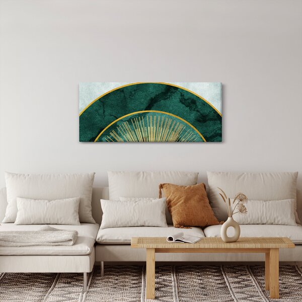 Kép - Arany textúrájú formák (120x50 cm)