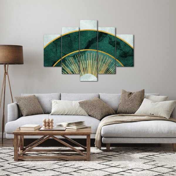 Kép - Arany textúrájú formák (150x105 cm)