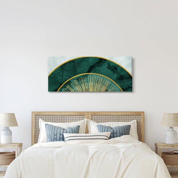 Kép - Arany textúrájú formák (120x50 cm)