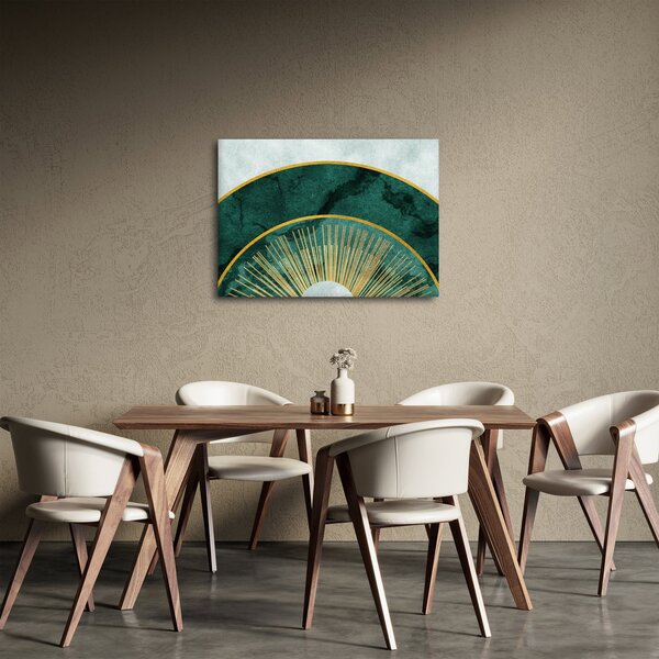 Kép - Arany textúrájú formák (70x50 cm)