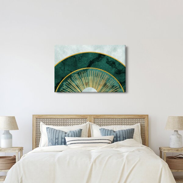 Kép - Arany textúrájú formák (90x60 cm)