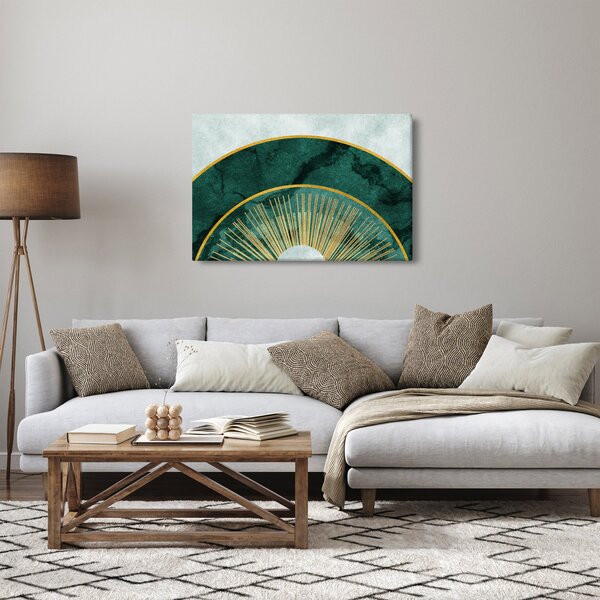 Kép - Arany textúrájú formák (90x60 cm)