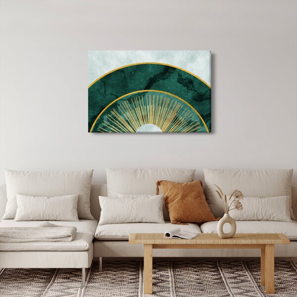 Kép - Arany textúrájú formák (90x60 cm)