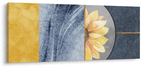 Kép - Formák és a virág (120x50 cm)