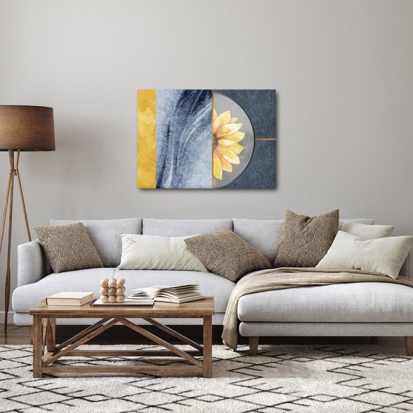 Kép - Formák és a virág (70x50 cm)
