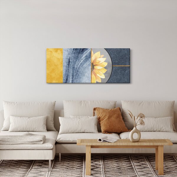 Kép - Formák és a virág (120x50 cm)
