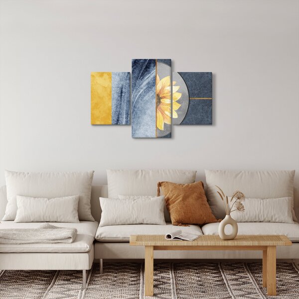 Kép - Formák és a virág (90x60 cm)