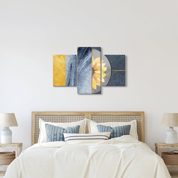 Kép - Formák és a virág (90x60 cm)