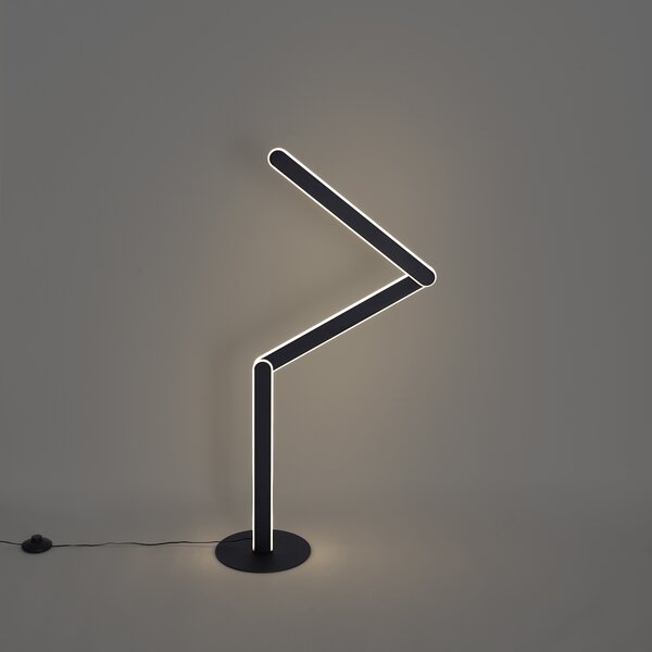 Design állólámpa fekete, LED-del, 3 fokozatban dimmelhető - Gate