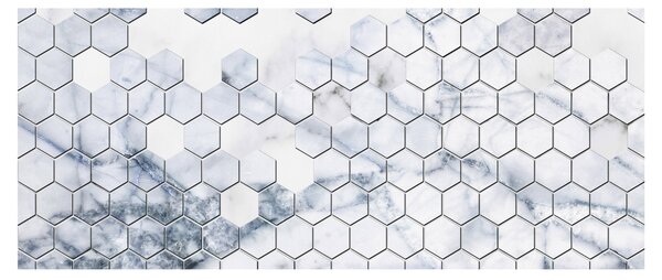 Kép - Márványozott hatszög (120x50 cm)