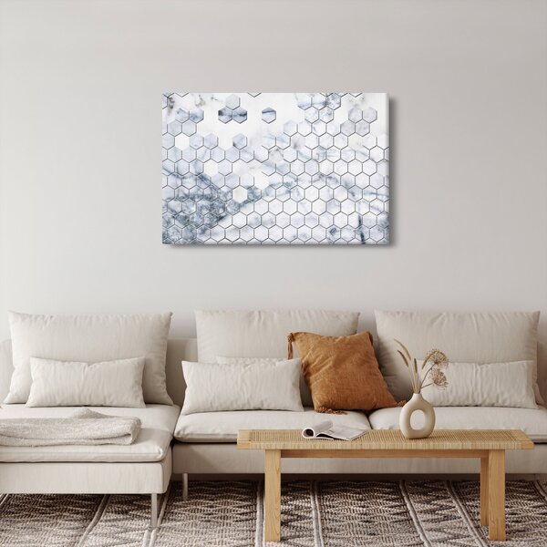 Kép - Márványozott hatszög (90x60 cm)