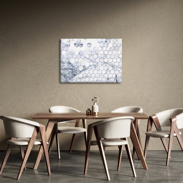 Kép - Márványozott hatszög (70x50 cm)