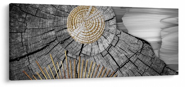 Kép - A fa törzse kollázsban (120x50 cm)