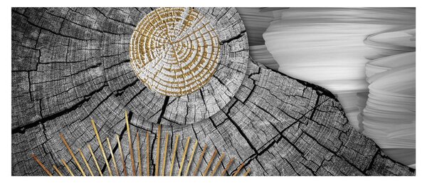 Kép - A fa törzse kollázsban (120x50 cm)