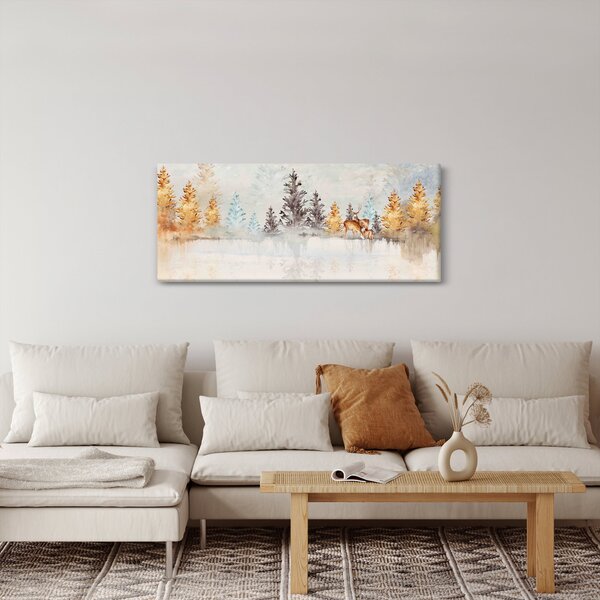 Kép - Akvarell erdő (120x50 cm)