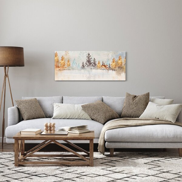 Kép - Akvarell erdő (120x50 cm)