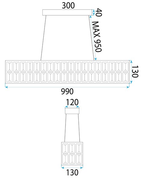 Mennyezeti lámpa LED APP1566-CP Gold
