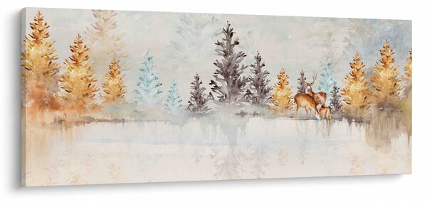 Kép - Akvarell erdő (120x50 cm)