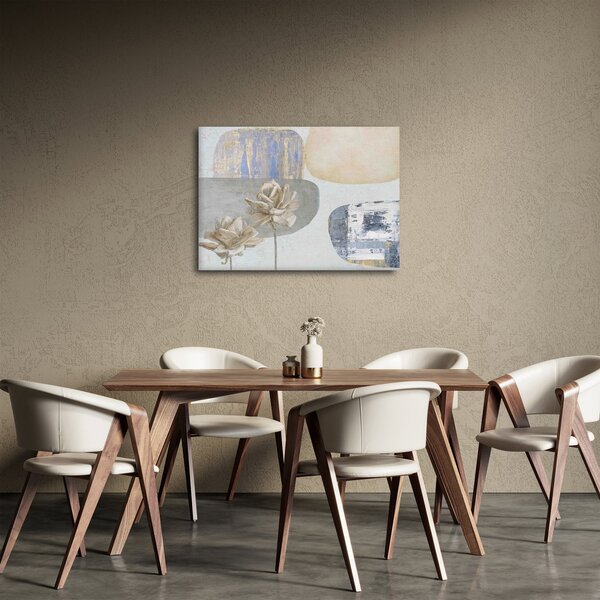 Kép - Festészet virágokkal és textúrákkal (70x50 cm)