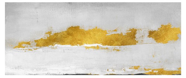 Kép - Arany és szürke vonások (120x50 cm)