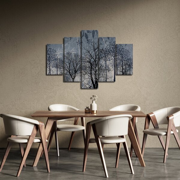 Kép - Fa sziluettek levelekkel (150x105 cm)