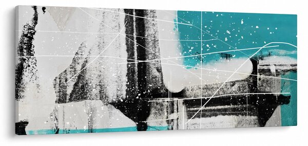 Kép - Türkiz absztrakció (120x50 cm)