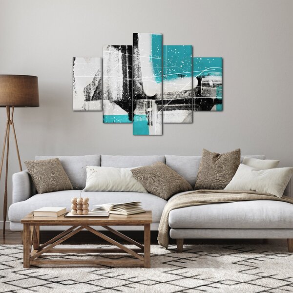Kép - Türkiz absztrakció (150x105 cm)