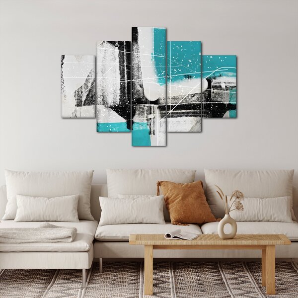 Kép - Türkiz absztrakció (150x105 cm)