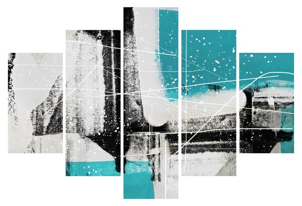Kép - Türkiz absztrakció (150x105 cm)